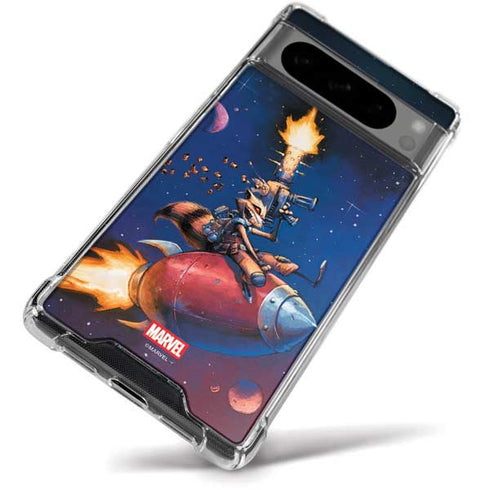 Marvel Rocket Raccoon Rocket Ride Google Pixel 8 Pro Clear Case
